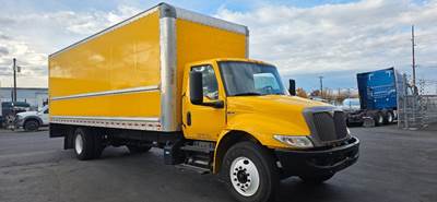 International MV607 Box Truck - 220HP, 6 Speed Automatic, Roll up Door