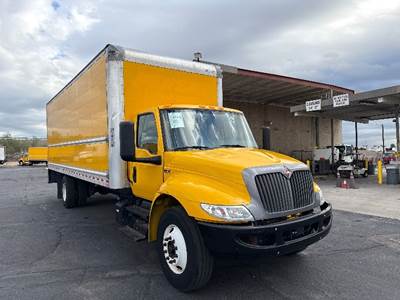 International MV607 Box Truck - 220HP, 6 Speed Automatic, Roll up Door
