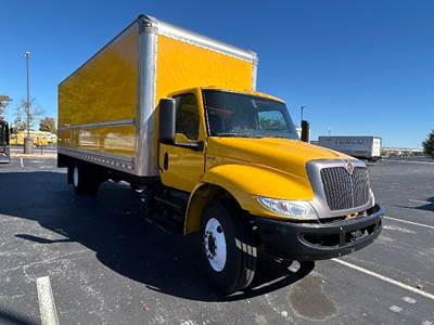 International MV607 Box Truck - 220HP, 6 Speed Automatic, Roll up Door