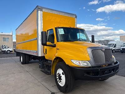 International MV607 Box Truck - 220HP, 6 Speed Automatic, Roll up Door