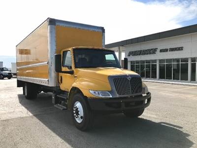 International MV607 Box Truck - 220HP, 6 Speed Automatic, Roll up Door