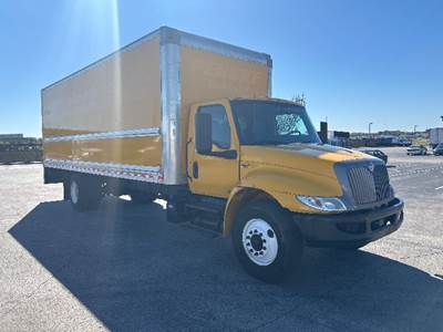 International MV607 Box Truck - 220HP, 6 Speed Automatic, Roll up Door
