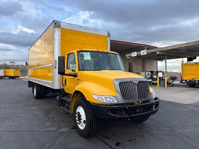 International MV607 Box Truck - 220HP, 6 Speed Automatic, Roll up Door