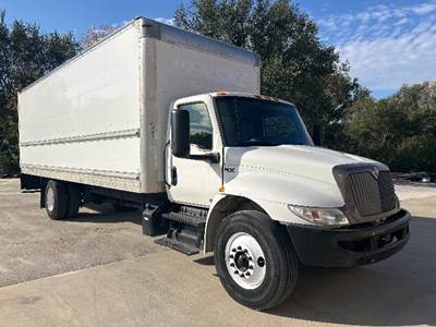 International MV607 Box Truck - 220HP, 6 Speed Automatic, Roll up Door