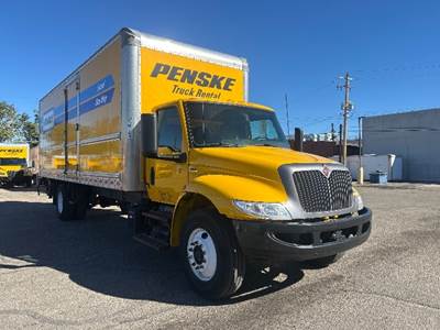 International MV607 Box Truck - 220HP, 6 Speed Automatic, Roll up Door