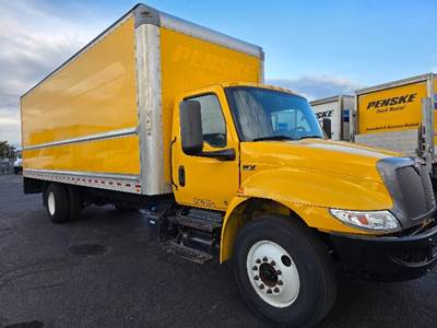 International MV607 Box Truck - 220HP, 6 Speed Automatic, Roll up Door