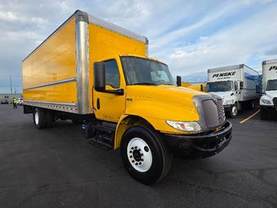 International MV607 Box Truck - 220HP, 6 Speed Automatic, Roll up Door