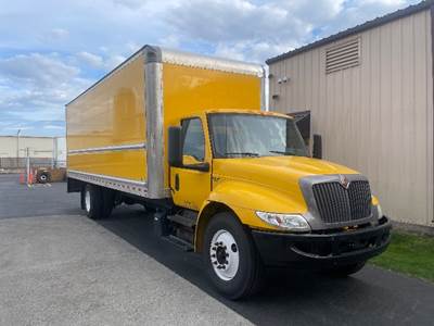 International MV607 Box Truck - 220HP, 6 Speed Automatic, Roll up Door