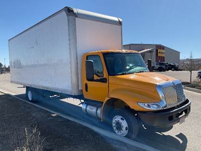 International MV607LP Box Truck - 220HP, 7 Speed Automatic, Roll up Door