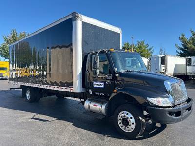 International MV607LP Box Truck - 220HP, 6 Speed Automatic, Roll up Door