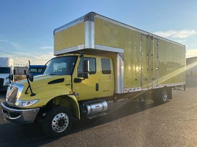 International MV607LP Box Truck - 220HP, 6 Speed Automatic, Swing Door