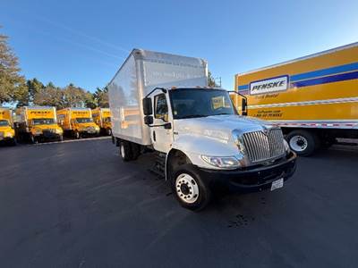 International MV607LP Box Truck - 220HP, 6 Speed Automatic, Roll up Door