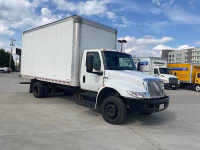 International MV607LP Box Truck - 220HP, 7 Speed Automatic, Roll up Door