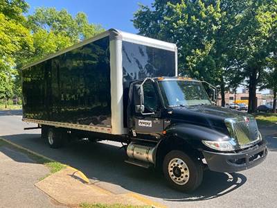 International MV607LP Box Truck - 220HP, 6 Speed Automatic, Roll up Door