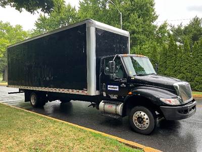 International MV607LP Box Truck - 220HP, 6 Speed Automatic, Roll up Door