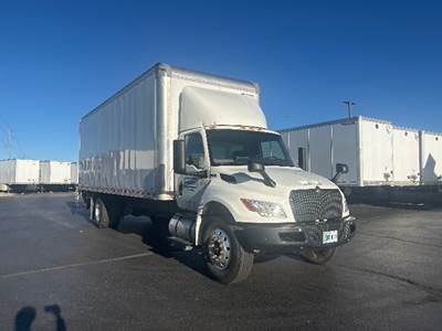 International MV607N Box Truck - 250HP, 6 Speed Automatic, Roll up Door