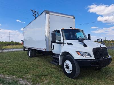 International MV607N Box Truck - 220HP, 6 Speed Automatic, Roll up Door