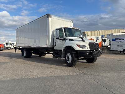 International MV607N Box Truck - 220HP, 6 Speed Automatic, Roll up Door