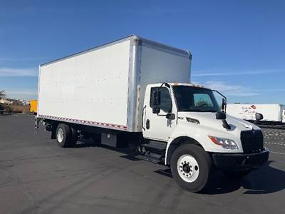 International MV607N Box Truck - 220HP, 6 Speed Automatic, Roll up Door