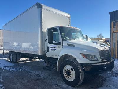 International MV607N Box Truck - 240HP, 6 Speed Automatic, Roll up Door