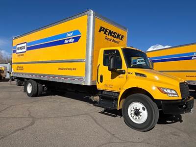 International MV607N Box Truck - 220HP, 6 Speed Automatic, Roll up Door