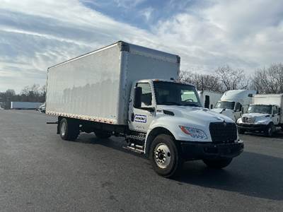 International MV607N Box Truck - 220HP, 6 Speed Automatic, Roll up Door