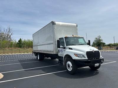 International MV607N Box Truck - 220HP, 6 Speed Automatic, Roll up Door