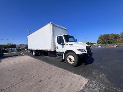 International MV607N Box Truck - 220HP, 6 Speed Automatic, Roll up Door