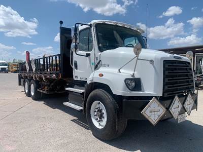Freightliner 114SD Tandem Axle Flatbed Truck - 505HP, 6 Speed Automatic