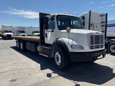 Freightliner M2 112 Tandem Axle 28 ft Flatbed Truck - 350HP, 10 Speed Manual