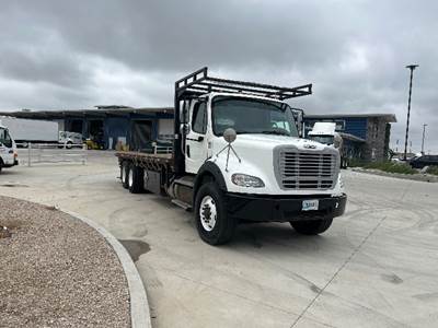 Freightliner M2 112 Tandem Axle 24 ft Flatbed Truck - 350HP, 10 Speed Manual