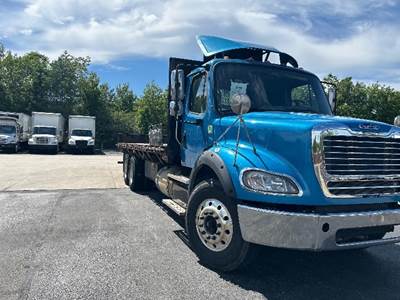 Freightliner M2 112 Tandem Axle Flatbed Truck - 410HP, 10 Speed Manual