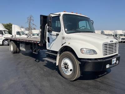 Freightliner M2 26 ft Flatbed Truck - 220HP, 7 Speed Automatic