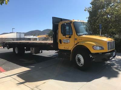 Freightliner M2 26 ft Flatbed Truck - 220HP, 7 Speed Automatic