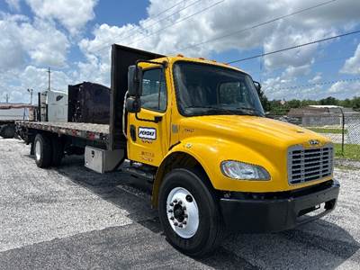 Freightliner M2 26 ft Flatbed Truck - 220HP, 7 Speed Automatic