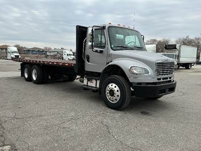 Freightliner M2 Tandem Axle Flatbed Truck - 300HP, 6 Speed Automatic