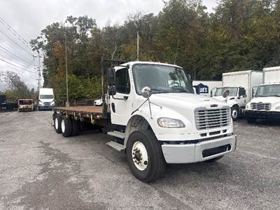 Freightliner M2 Tandem Axle Flatbed Truck - 350HP, 6 Speed Automatic