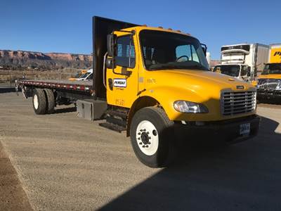 Freightliner M2 26 ft Flatbed Truck - 220HP, 7 Speed Automatic
