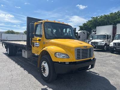 Freightliner M2 26 ft Flatbed Truck - 220HP, 7 Speed Automatic