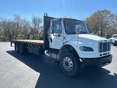Freightliner M2 Tandem Axle Flatbed Truck - 300HP, 6 Speed Automatic
