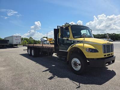 Freightliner M2 Tandem Axle Flatbed Truck - 350HP, 6 Speed Automatic