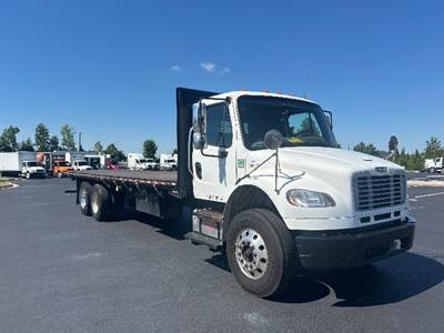 Freightliner M2 Tandem Axle Flatbed Truck - 350HP, 6 Speed Automatic