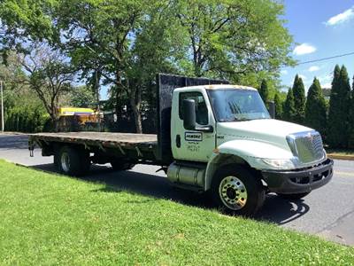 International MV607 24 ft Flatbed Truck - 220HP, 6 Speed Automatic