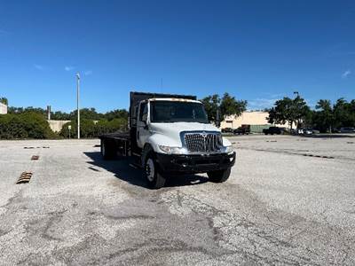 International MV607 26 ft Flatbed Truck - 250HP, 6 Speed Automatic