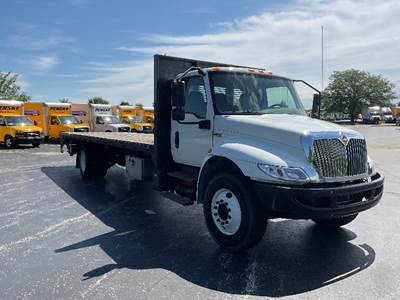 International MV607 26 ft Flatbed Truck - 220HP, 7 Speed Automatic