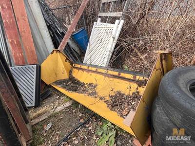 8’ Skid Steer Snow Pusher With Rubber Cutting Edge.