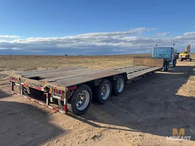 1990 Trail King, 3-axle Double Drop, Ex-T-E-N-D-A-B-L-E 52’ Oal Closed, 10’ Wide