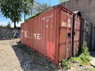20 Foot Conexbox With Its Contents. Contains Many Road Signs (Mix Of Aluminum