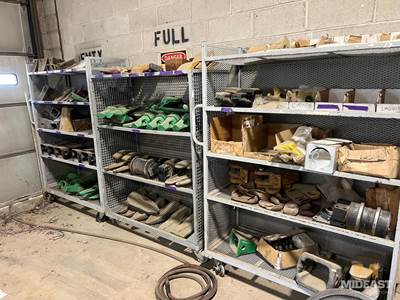 Large Assortment Of Heavy Equipment Undercarriage And Attachment Parts. Lot