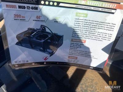 Mini Grapple Bucket. 44 In Working Width, Opens To 26 In.